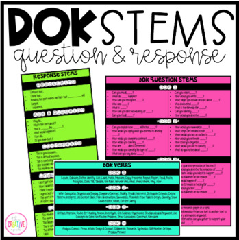Preview of DOK Question and Response Stems