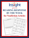 Reading Response by the Week for Nonfiction Articles