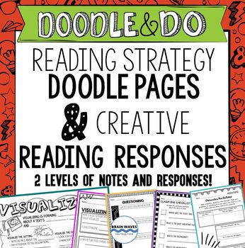 Preview of Reading Responses – Doodle Notes on Reading Strategies, Doodle and Do