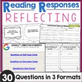 Reading Responses - Reflecting - Task Cards