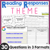 Reading Responses - Theme - Task Cards