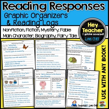 Reading Graphic Organizers, Reading Logs, and Book Responses | TpT