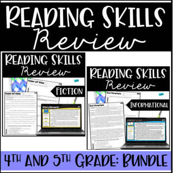 Preview of Reading Review | 4th & 5th Grade - Printable and Digital Skill-Based Reviews