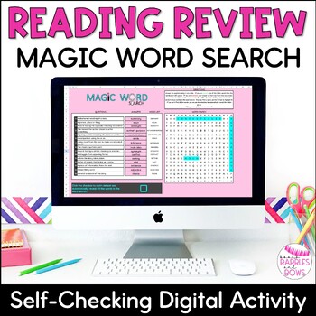 Preview of Reading Review Digital Activity --Magic Word Search Brain Break