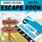 Summer Themed Reading Review ESCAPE ROOM for 4th-5th Grade