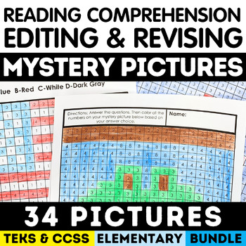 Preview of Reading, Revising & Editing Mystery Picture After Testing Activities Fun 4th 5th