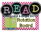 Reading Rotation Board | Chalkboard & Bright Dots