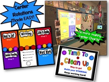 Reading Rotation Powerpoint for Centers & Guided Reading Bright Smiles