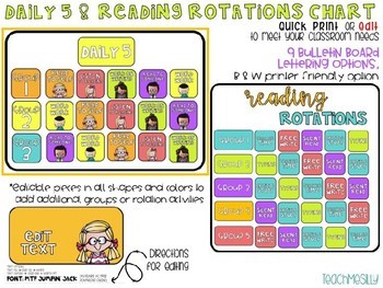 Daily 5 Rotation Chart