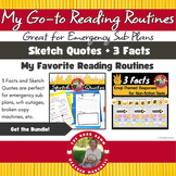 Reading Routines: Be Prepared for an Emergency Sub