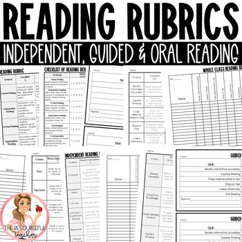Reading Rubrics / Reading Evaluations Bundle by The Resourceful Teacher