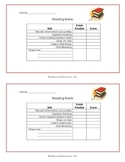 Reading Rubric Record - Individual Student
