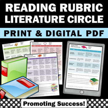 Preview of Lit Circles Active Listening Participation Rubric Student Self Assessment Rubric