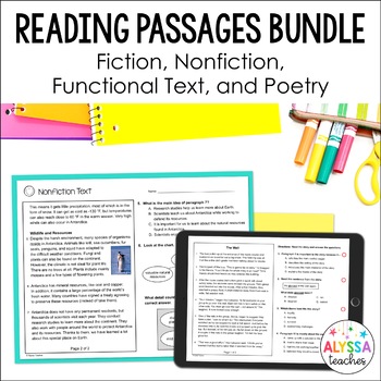 Preview of Reading SOL Passages Bundle 2 (SOL 4.4, 4.5, 4.6) | Print and Digital