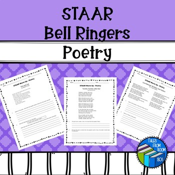 Preview of STAAR like Reading Poetry Bell Ringers - Middle School