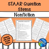 STAAR Reading Question Stem Cards - Nonfiction - Grades 6-8 - 2018 Updated