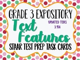 Reading STAAR Test Prep Task Cards: Text Features TEKS 3.9