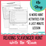 Reading Scavenger Hunt, Book Word Hunt for 3rd, 4th, 5th Grade