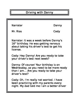 Preview of Reading Script- Driving with Danny