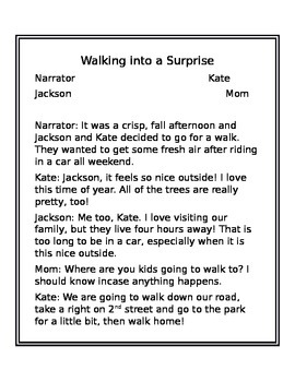 Preview of Reading Script- Walking into a Surprise