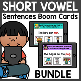 Reading Sentences CVC Boom Cards Distance Learning