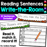 Reading Sentences Write the Room Activity