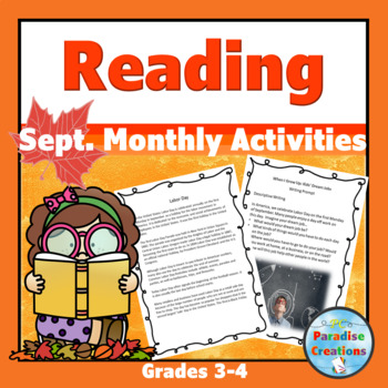 Preview of Reading September Monthly Activities