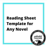 Reading Sheet Template for Any Novel