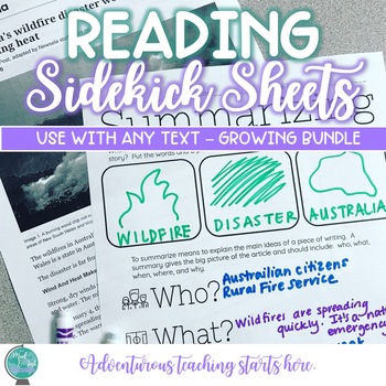 Preview of Reading Sidekick Sheets:  Scaffolded Notes for Struggling Readers