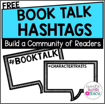 Reading Signs--Book Talk Hashtags by Create Inspire Teach - Courtney Smith