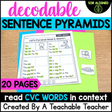 Reading Simple CVC Sentences - Decodable Pyramids for Fluency