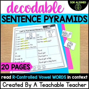 Preview of Reading Simple R-Controlled Vowel Sentences - Decodable Pyramids for Fluency