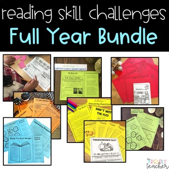 Preview of Reading Skill Challenges Full Year Bundle