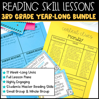 Preview of Reading Skills Activities for Reading Comprehension in 3rd Grade BUNDLE