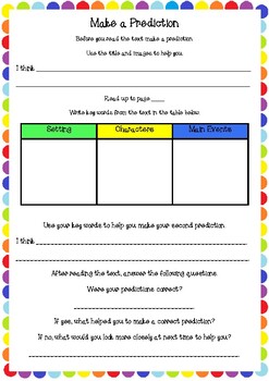 Reading Skill Making a Prediction / Predicting by Teach Grow Love