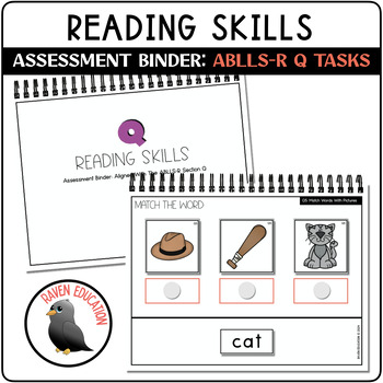 Preview of Reading Skills Assessment Binder - Aligned With The ABLLS-R Q Tasks
