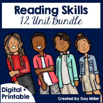 Preview of Reading Skills Bundle - 12 Units - Comprehension, Text Structure, Story Elements