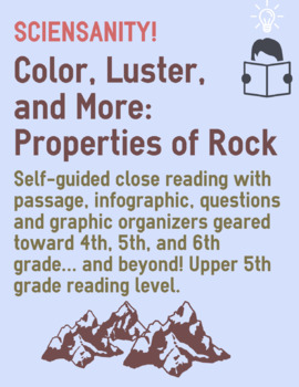 Preview of Reading Skills Geology Passage - Color, Luster, and More: Properties of Rock