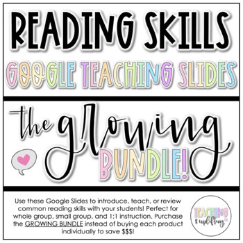 Preview of Reading Skills Google Teaching Slides - Growing Bundle