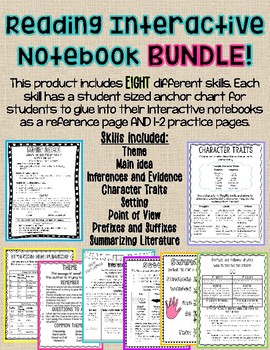 Preview of Reading Skills Interactive Notebook BUNDLE