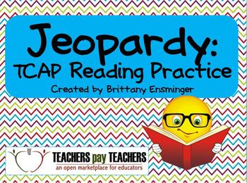 Preview of Reading Skills Jeopardy PowerPoint- Test Prep Grade 4