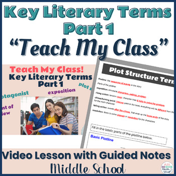 Preview of Reading Skills Literary Terms - Instructional Video, Lesson, Guided Notes Part 1