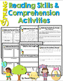 Reading Skills & Reading Comprehension Activities Spring Themed