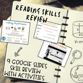 Reading Skills Review Activities | Digital Google Slides |