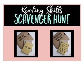 Preview of Reading Skills Scavenger Hunt - Brown Notebooks