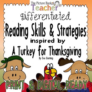 Preview of A Turkey for Thanksgiving PRINT/DIGITAL Differentiated Book Companion