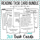 Reading Skills Task Card Bundle - Character Traits, Text Features, and More