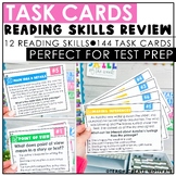 Reading Skills Task Cards - Reading Test Prep & Review - R