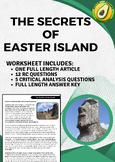Reading Skills Worksheet: The Secrets of Easter Island
