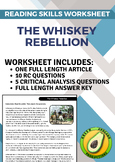 Reading Skills Worksheet: The Whiskey Rebellion